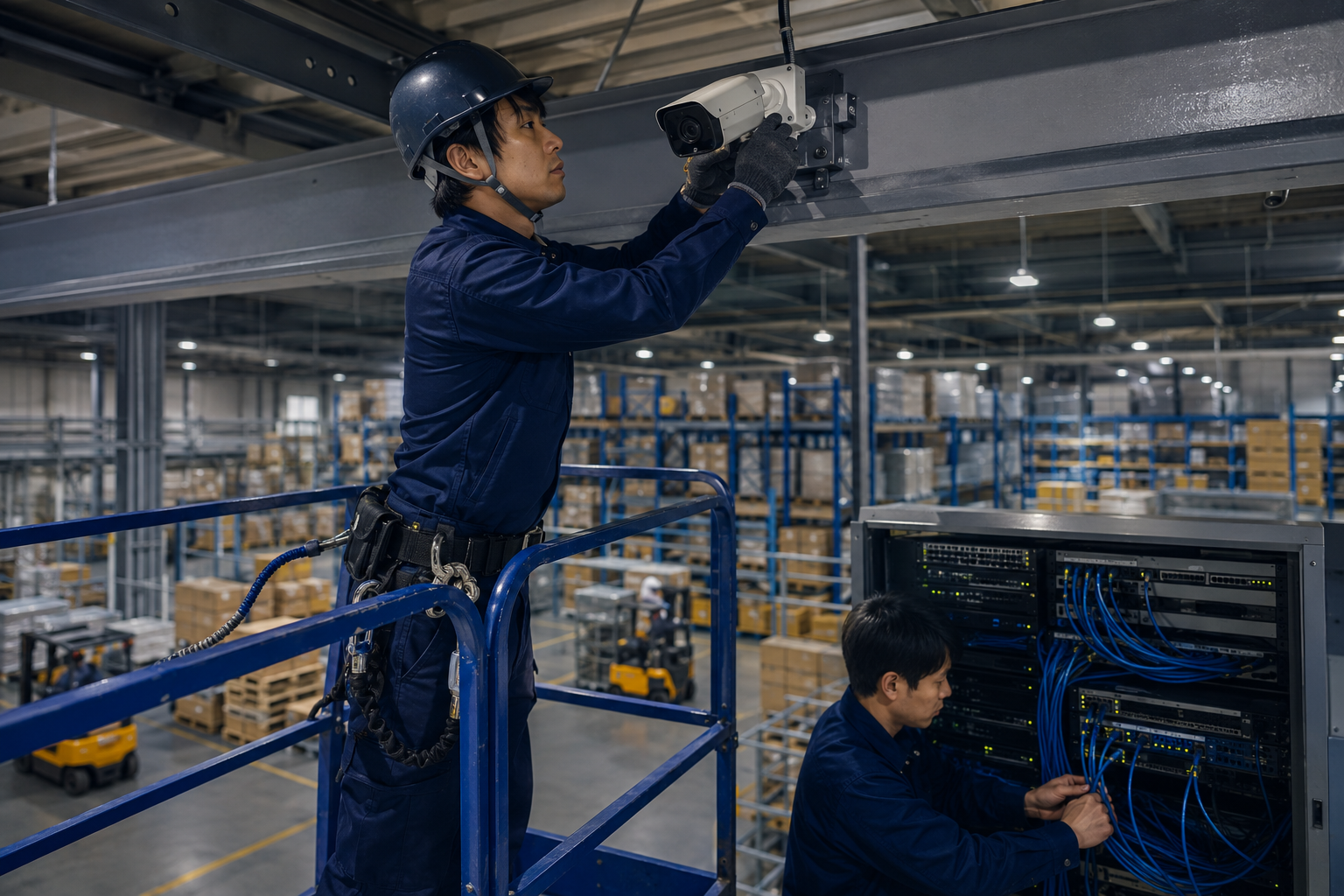 倉庫・工場での全国対応のカメラ設置・ネットワーク工事